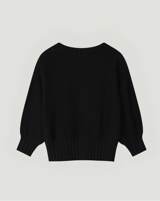 The Alva Sweater - Black - Back - 100% Cashmere