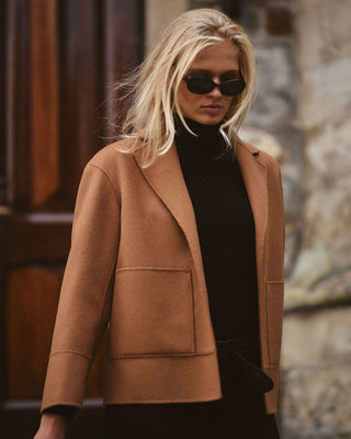 The Crop Buckingham Coat - Nonchi Cashmere