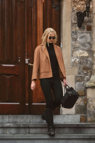 The Crop Buckingham Coat - Nonchi Cashmere