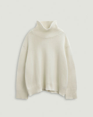 The High-Neck Oversized Berkshire Sweater - Nonchi Cashmere
