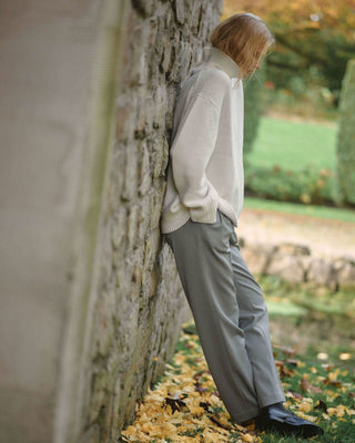 The High-Neck Oversized Berkshire Sweater - Nonchi Cashmere