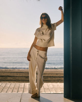 The Maribel High-Neck Top - Nonchi Cashmere