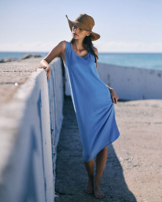 Nonchi Cashmere Sol Dress :: Azure Blue Nonchi Cashmere Sol Dress :: Azure Blue